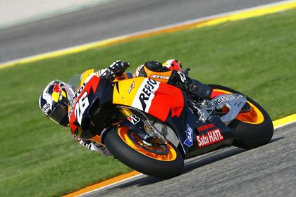 Dani Pedrosa set the fastest time at the Valencia test