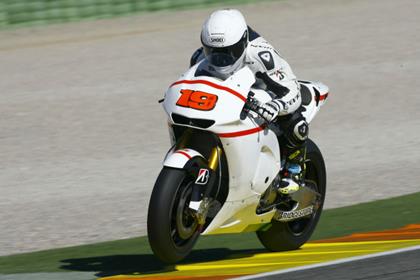 Bautista testing with Gresini Honda in Valencia