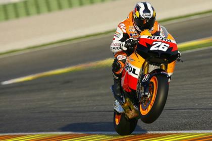 Pedrosa topped the timesheets at the end of testing in Valencia last week