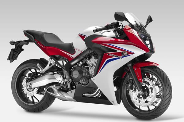 Honda CBR650F in red, white and black paint scheme