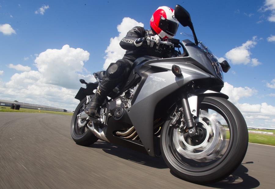 Honda CBR650F riding shot