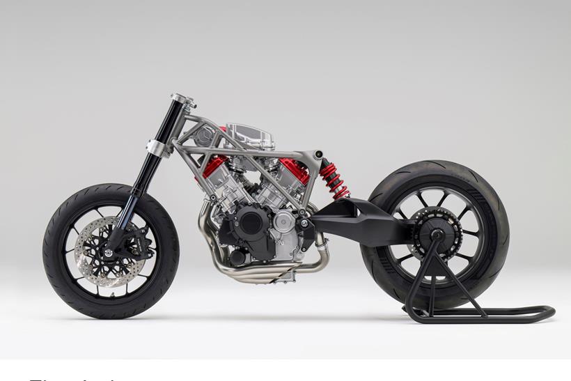 Honda V3 E-Compressor engine in chassis