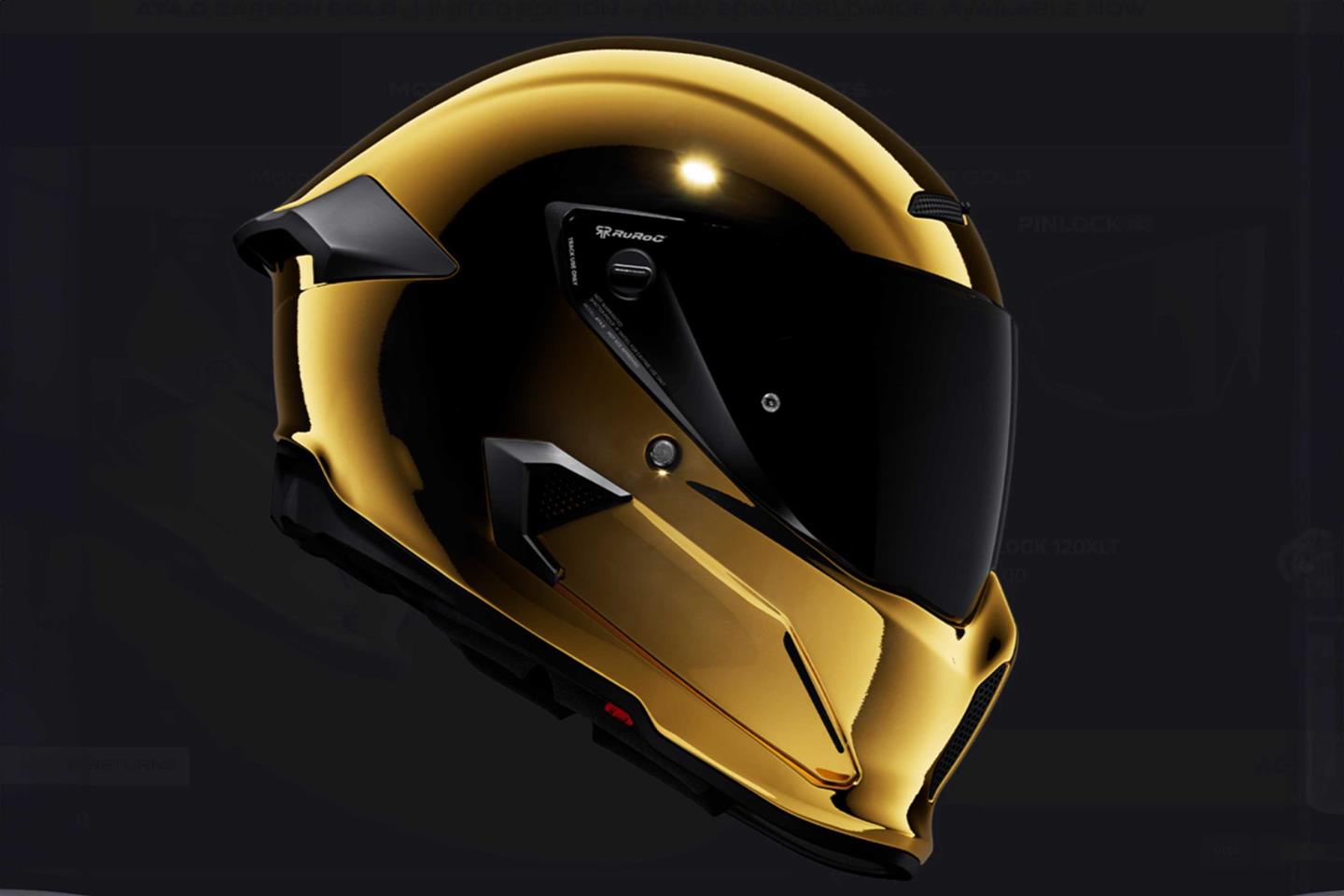 Ruroc release a limited run of 200 blingy gold AT4.0 lids