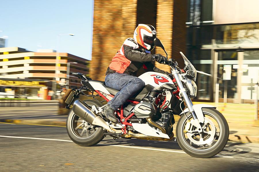 BMW R1200R on the road in a city centre