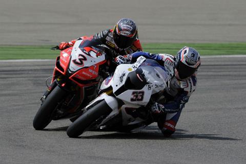 Aragon WSB Race Two; Melandri wins epic race two battle from Laverty and Davies