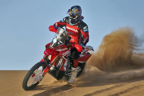 HRC Honda team win first time out in Rallye Maroc