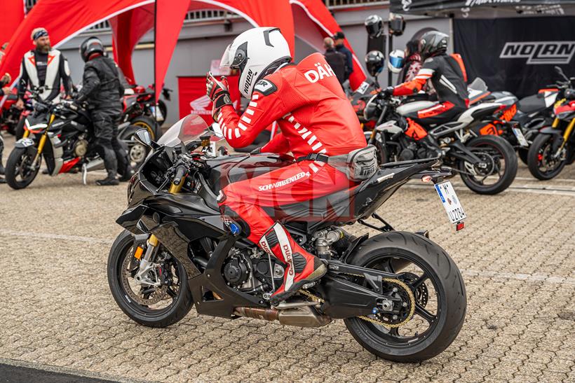 BMW S1000RR spy shot pit lane