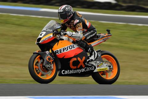 Marquez on record pace in Moto2