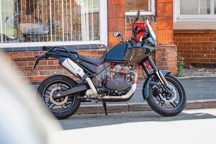 Royal Enfield Himalayan 750 parked on its stand