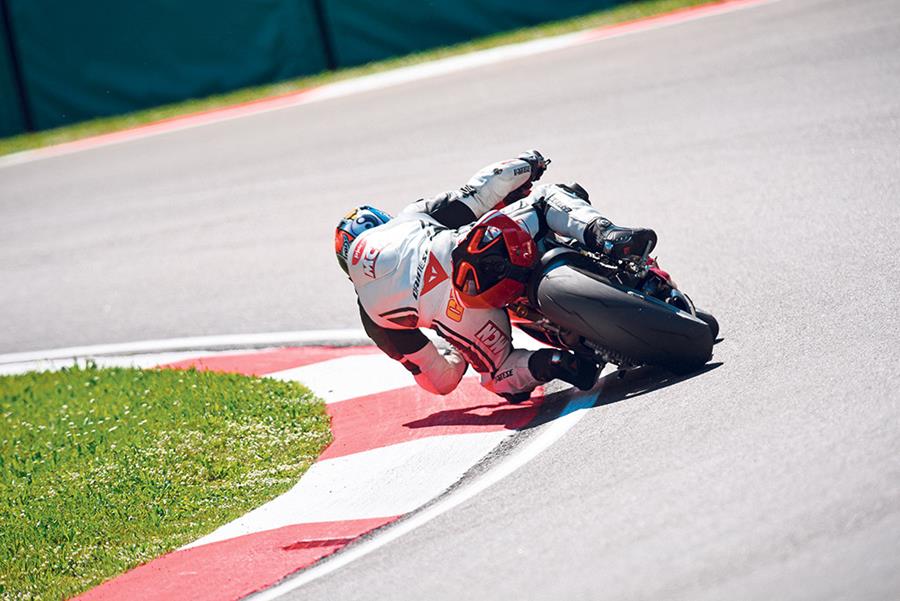 Ducati 1199 Panigale R rear shot on track