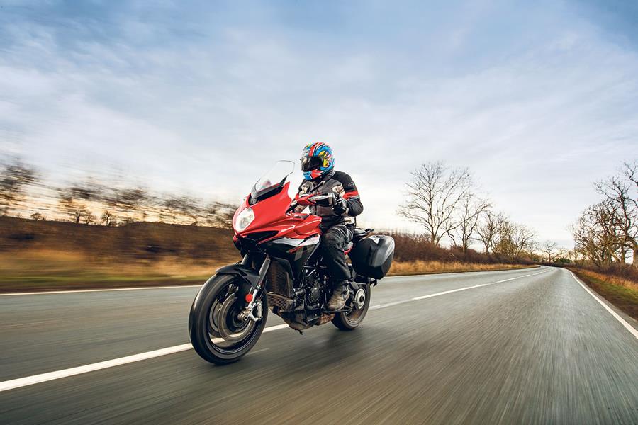 MV Agusta Turismo Veloce 800 Rosso on UK road