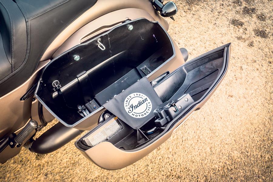 The paniers on the 2019 Indian Chieftain