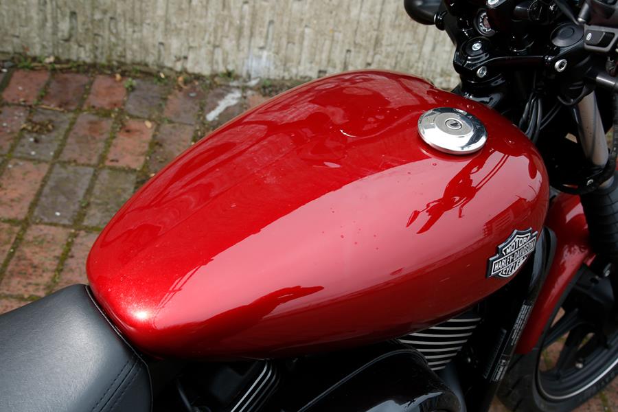 The Harley-Davidson Street 750's fuel tank is pretty large