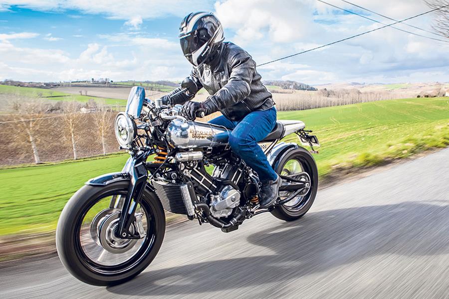 Brough Superior SS100 on the road