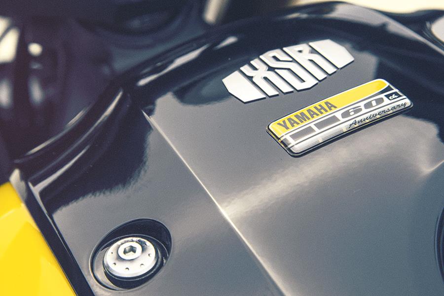 Yamaha XSR900 60th Anniversary fuel tank and special edition badge