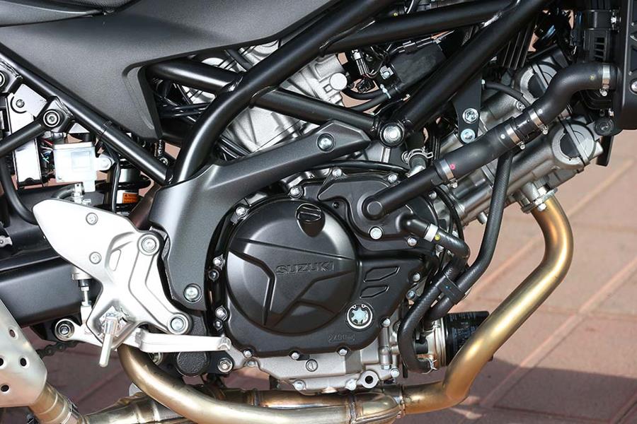 The V-twin engine in the Suzuki SV650 is one of the bike's main highlights