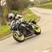 Cornering on the road on a Yamaha MT-10