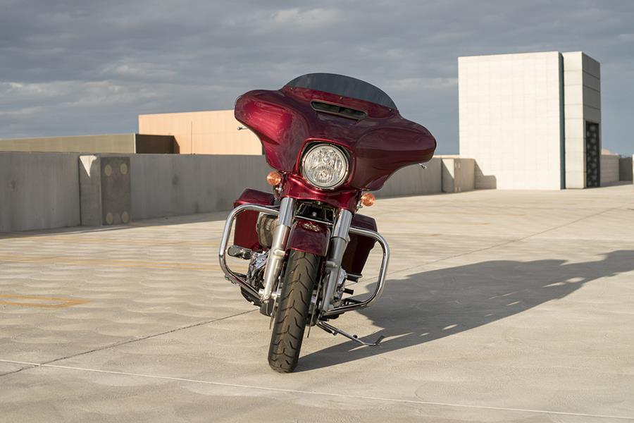 The Harley-Davidson Street Glide specs show it's a big, comfortable, lazy cruiser