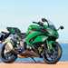 2017-2019 Kawasaki Z1000SX static on side stand in green