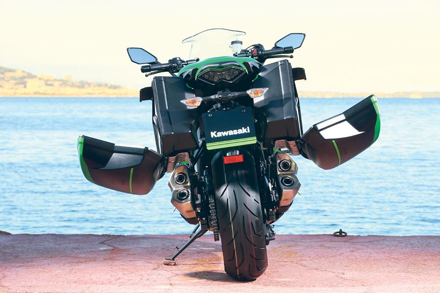 Kawasaki Z1000SX with paniers is a fantastic sports tourer. They're an optional extra