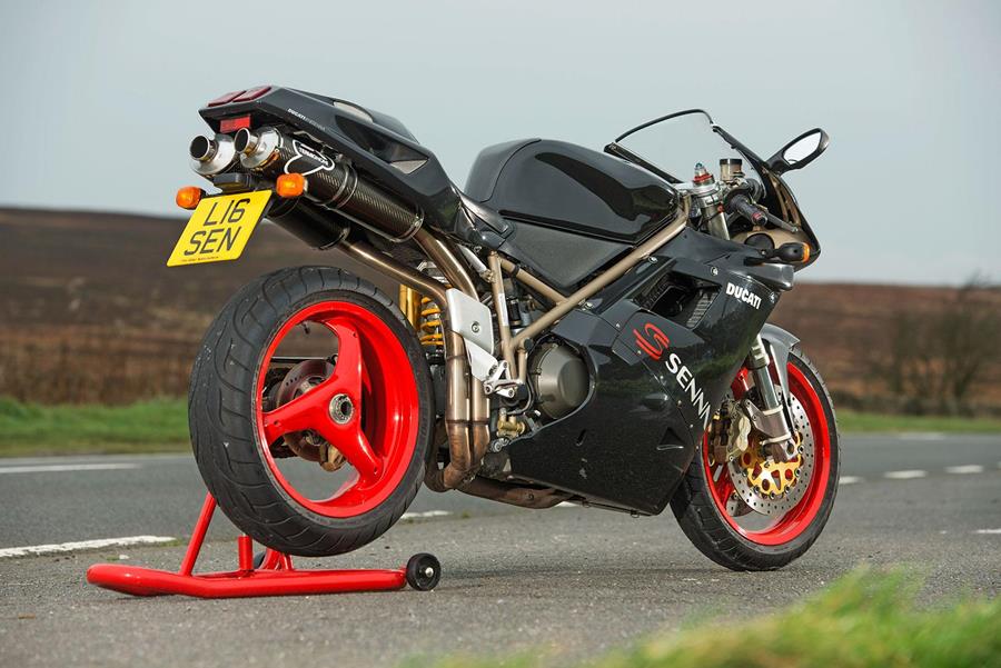 Ducati 916 Senna rear three quarter view