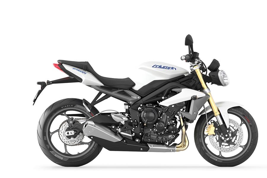 Triumph Street Triple 675 in white