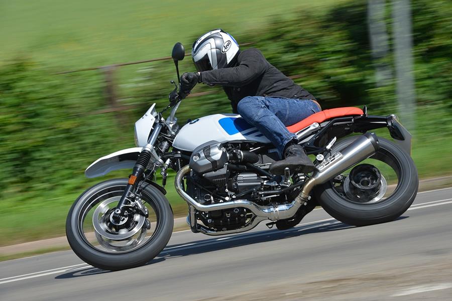 BMW R nine T Urban G/S left side on the road