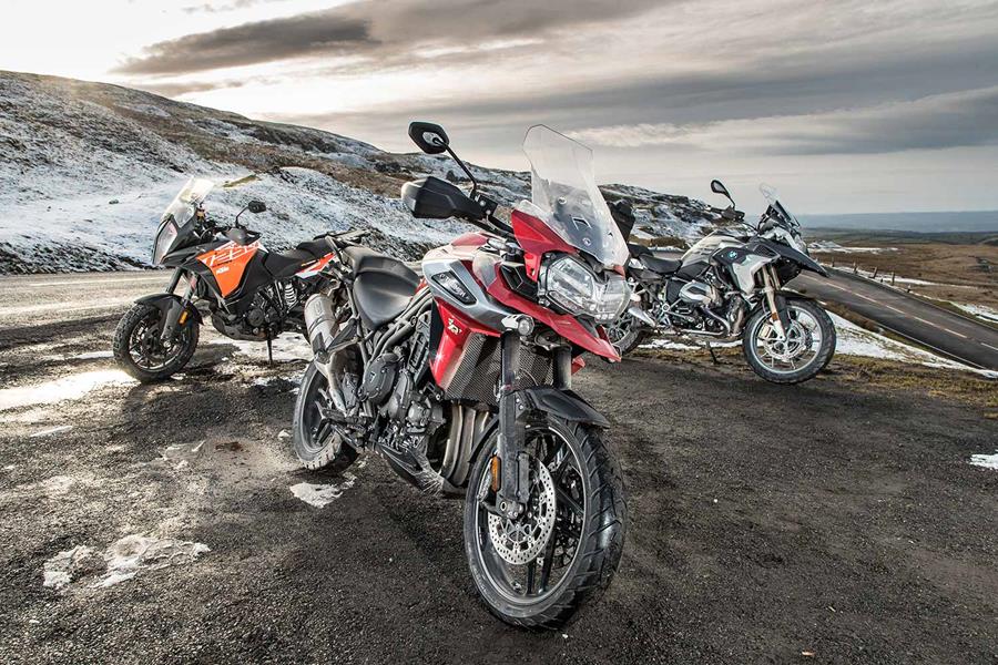 The Triumph Tiger 1200 XR with its BMW and KTM rivals