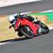Ducati Panigale V4 S cornering on track