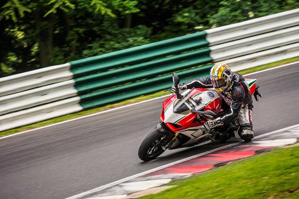 MCN's Child tests the bike at Cadwell Park