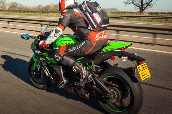 The Kawasaki ZX-10R in action