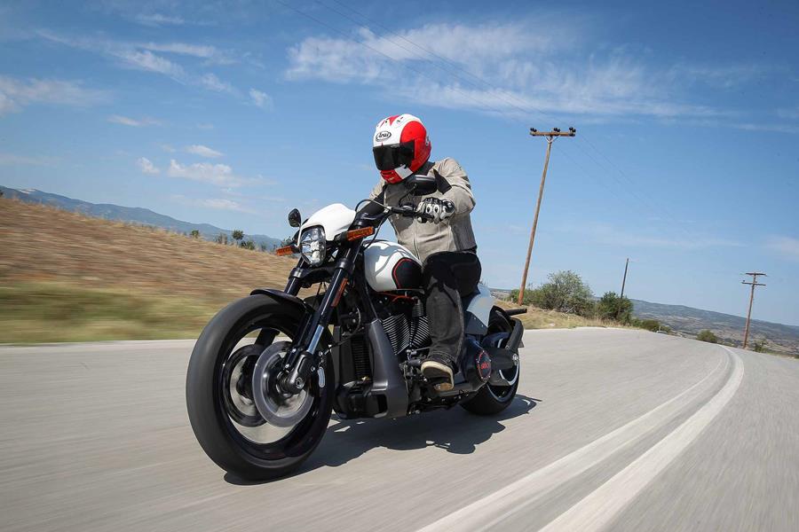 The Harley-Davidson FXDR in action