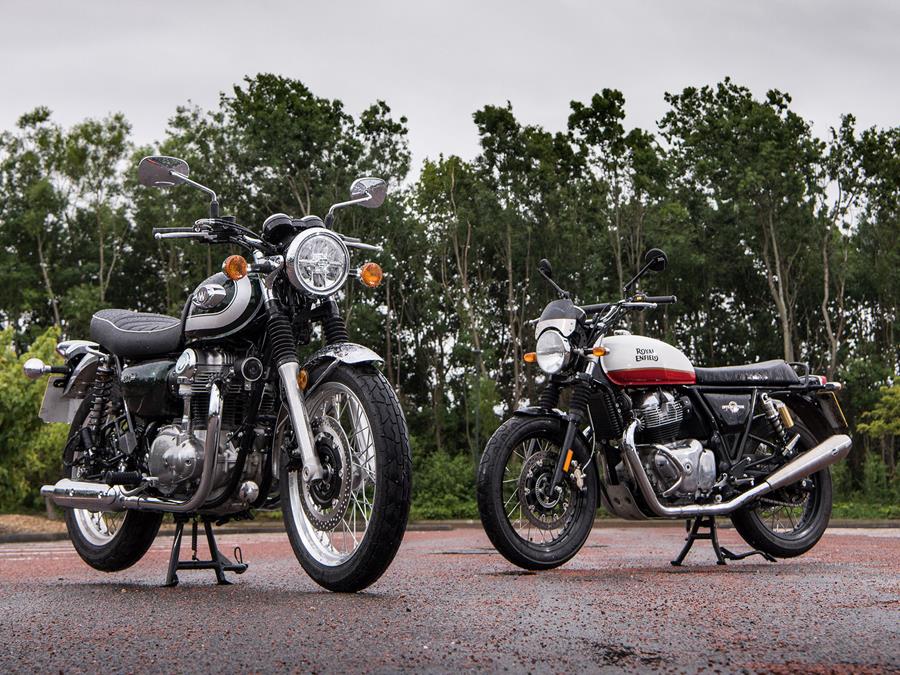 Royal Enfield Interceptor 650 and Kawasaki W800