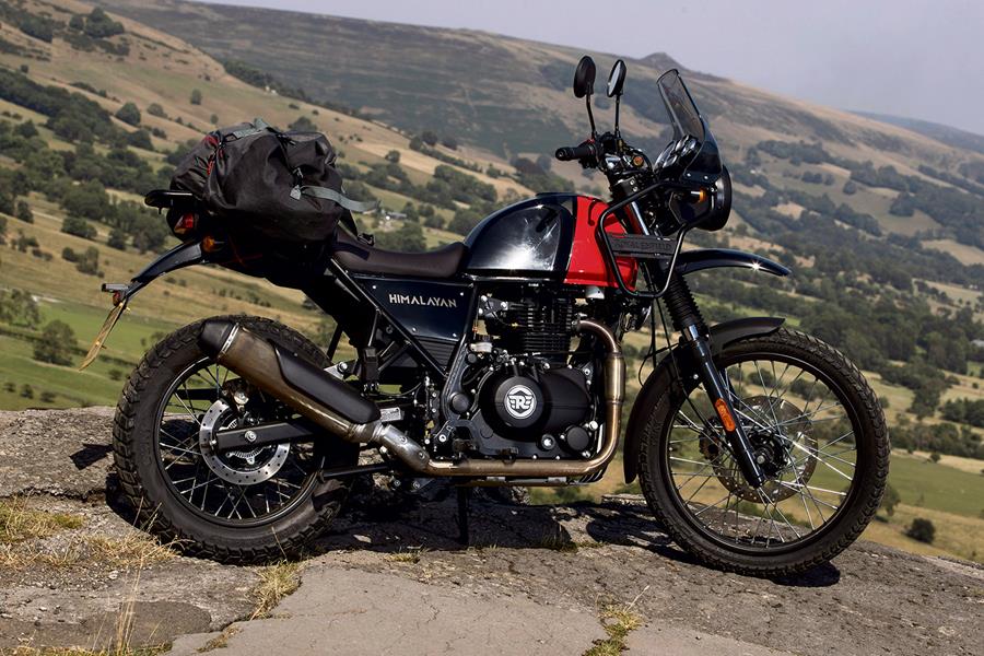 2022 Royal Enfield Himalayan with luggage packed