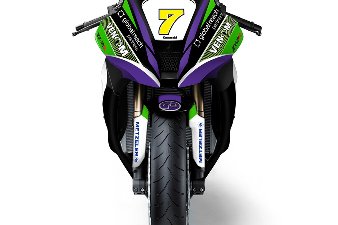 Johnson unveils GBmoto Kawasaki TT bike
