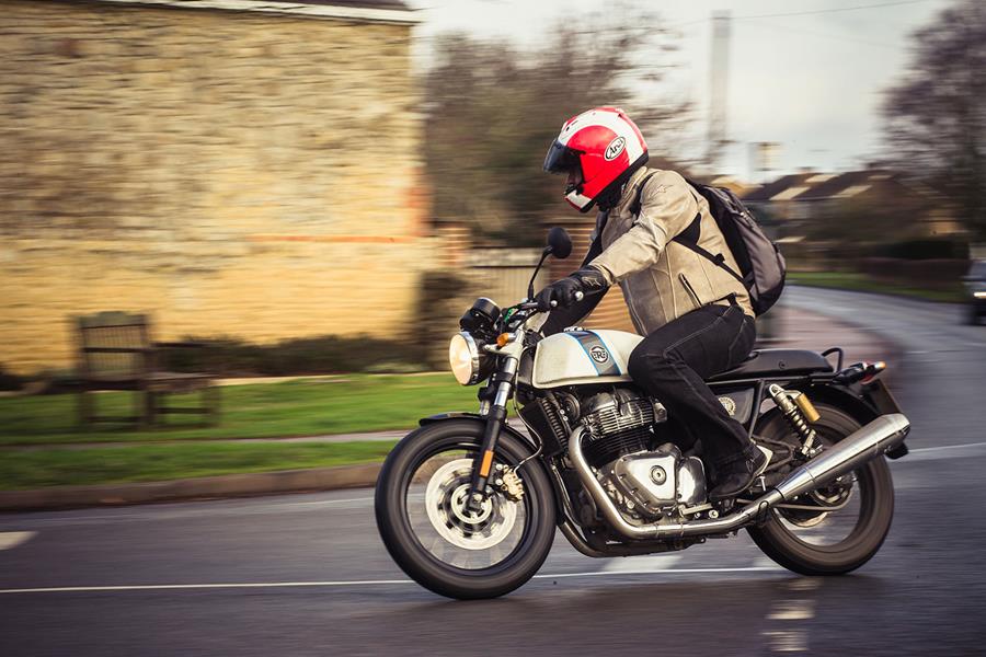 Royal Enfield Continental GT turning right