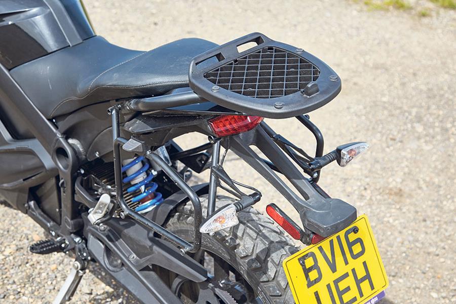 2016 Zero DSR luggage rack and rear wheel