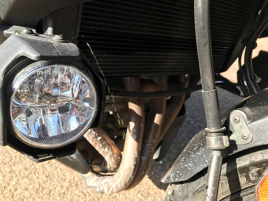 A leaky radiator on the Kawasaki Versys 1000 SE