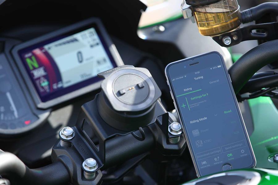 The bike can be adjusted with a 'Rideology' app