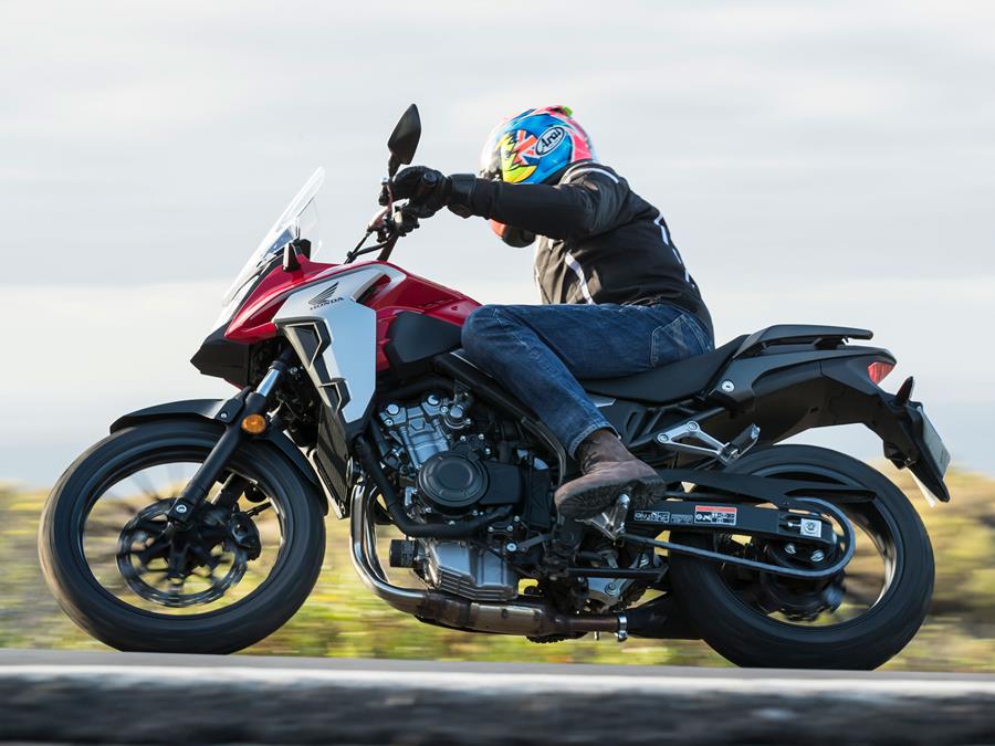 2019 Honda CB500X action riding shot side profile