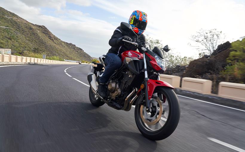 Honda CB500F on the road