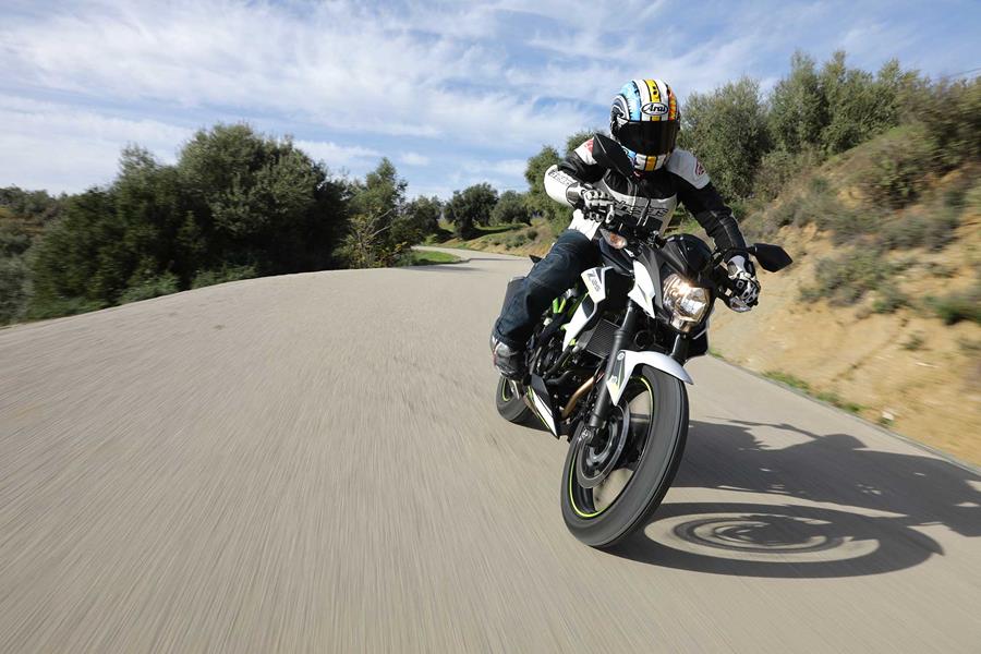 2019 Kawasaki Z125 on the road