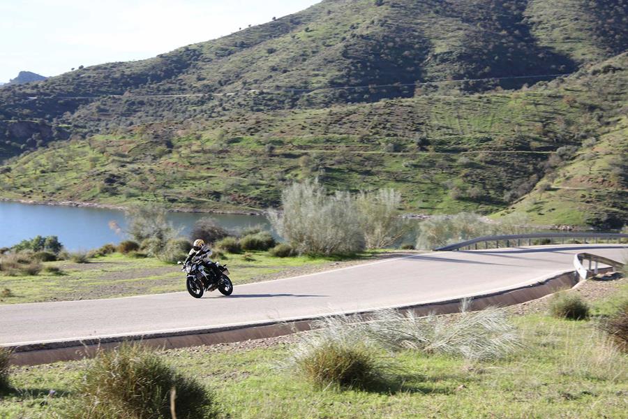 2019 Kawasaki Z125 riding through beautiful scenery