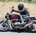 Taking a corner on the Triumph Speed Twin 