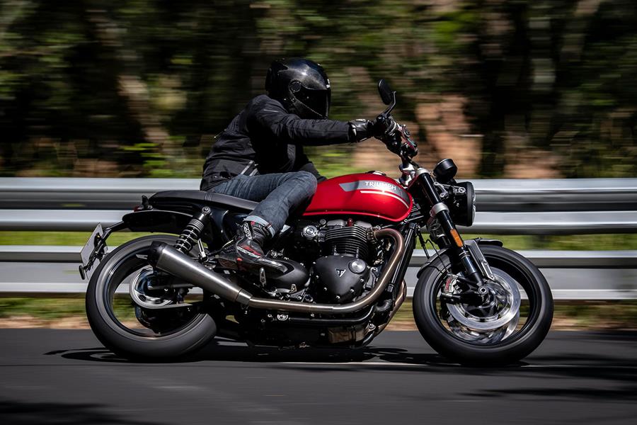 A side view of the 2021 Triumph Speed Twin