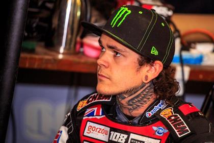 Woffinden coped well with tricky track conditions to take second place and keep his championship lead. Photo: Andi Gordon/Monster