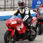 Rav Wilding takes to the track