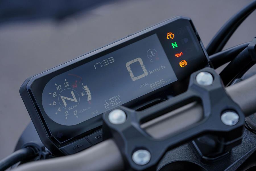 Honda CB650R dash is tough to see in daylight