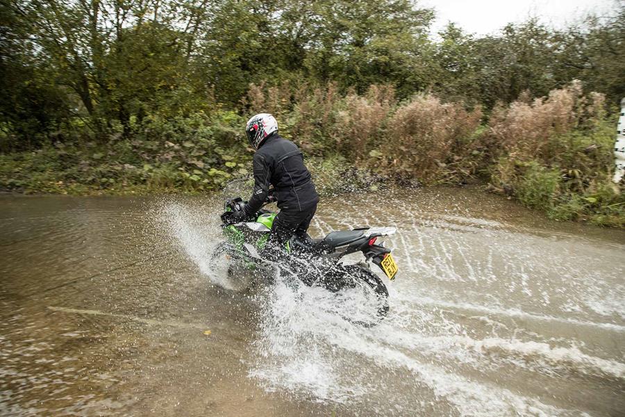 Hitting the water on the Kawasaki