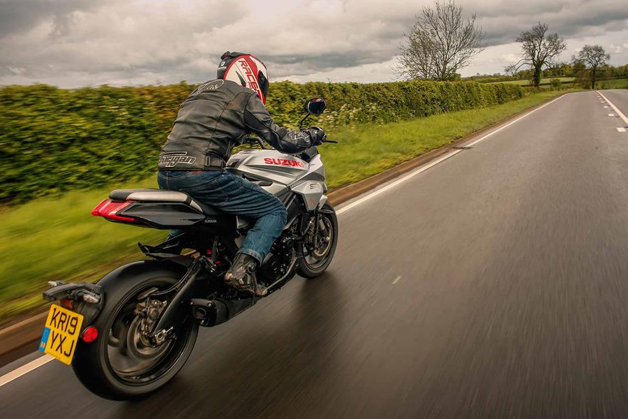 The rear end of the Suzuki Katana